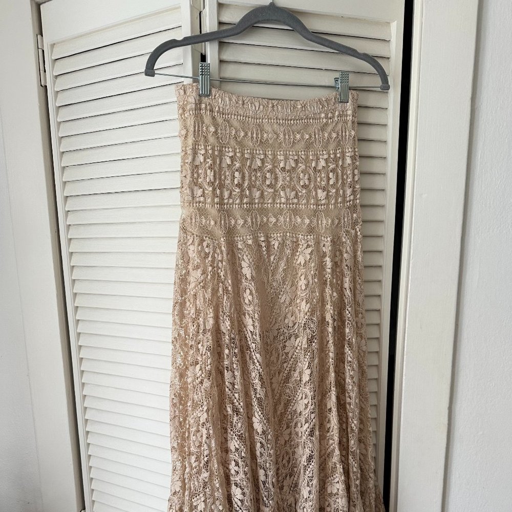Lace Free People skirt, long